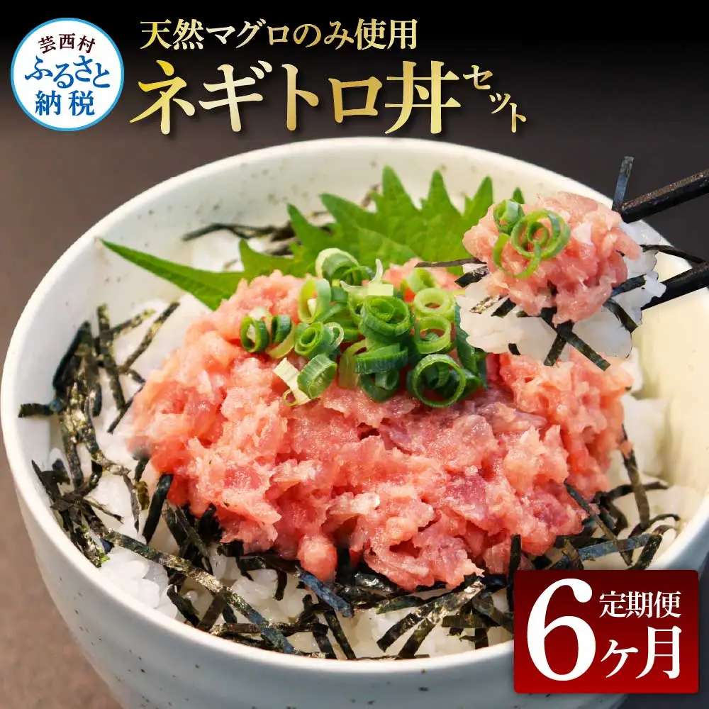 《6ヶ月定期便》天然マグロのタタキ丼セット 65g×6P 