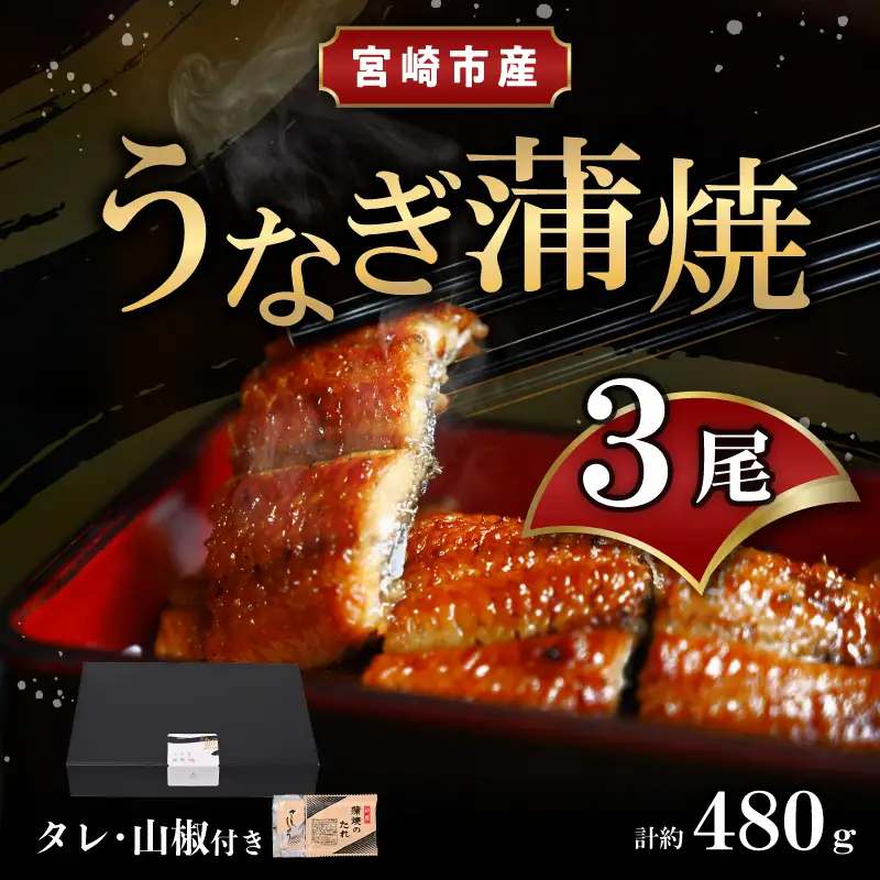 うなぎ 蒲焼 うなぎ[国産 3尾 480g]