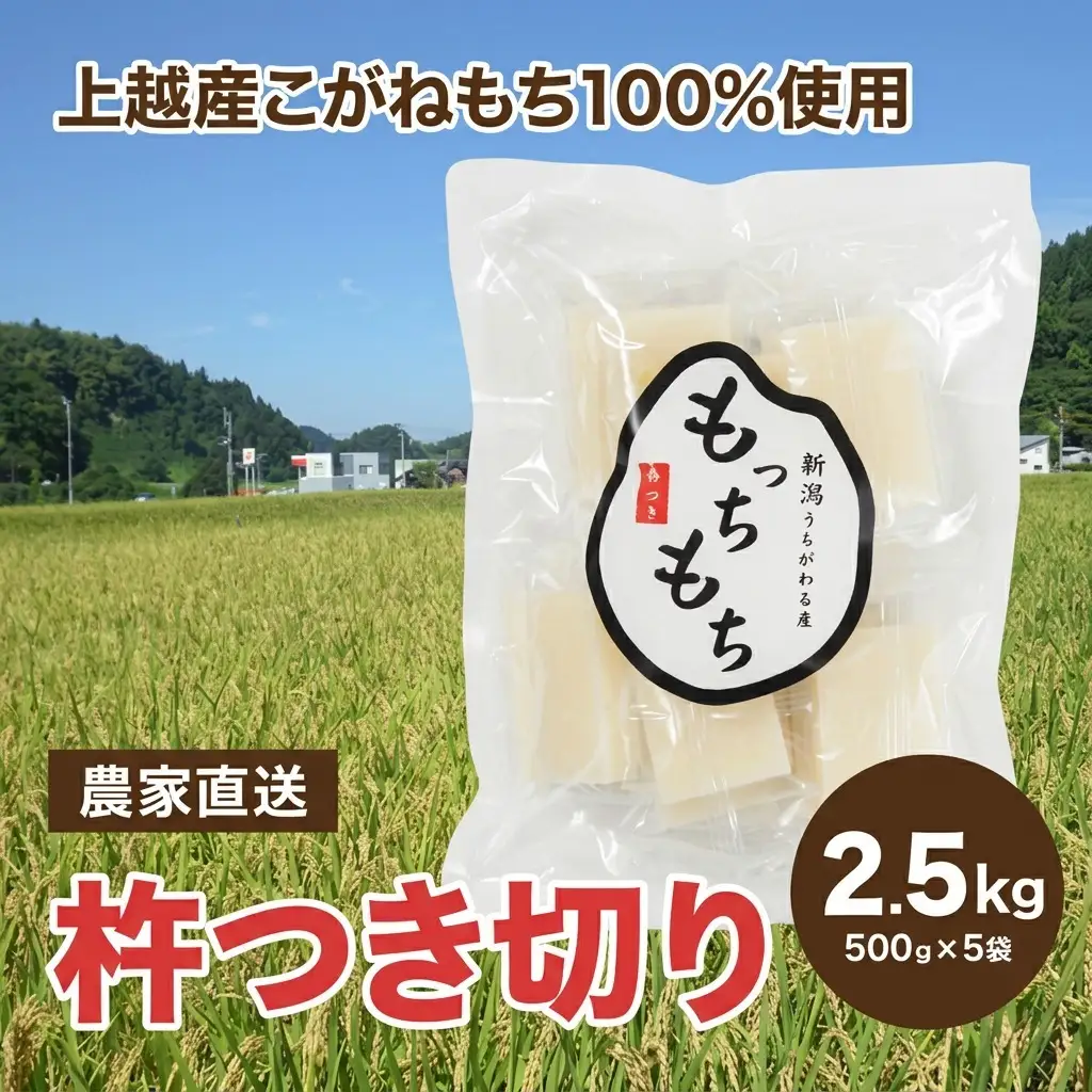 【500袋限定】もっちもち 杵つき餅 こがねもち 5袋50個 もっちもち