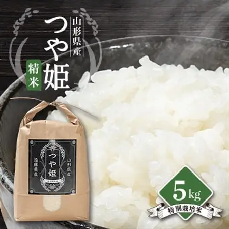 先行予約　令和8年産　山形県川西町産　つや姫　精米5kg_ 精米 米 _【1462395】