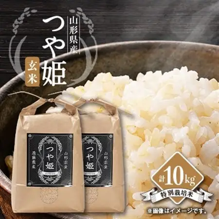 先行予約　山形県川西町産　つや姫　玄米10kg_ 玄米 米 こめ コメ_【1462400】 20,160円