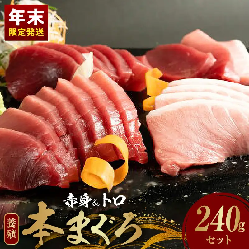 【年末発送】本マグロ (養殖) 赤身 ＆ トロ セット 240g_AZ6014n_nm