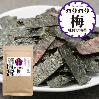 福岡有明のり 梅干しと有明海産海苔がコラボ！すっぱい梅味の味付け海苔のりのり梅 (10g×4袋)【海苔 のり ノリ 有明海苔 詰合せ ご飯のお供 九州 ご当地グルメ グルメ 福岡県 筑前町 CE065】