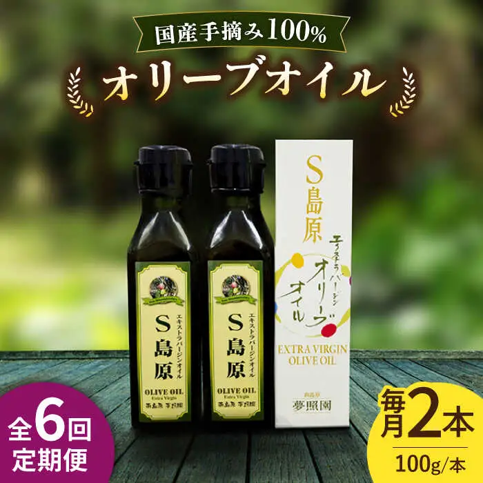 （6回定期便）【国産 手摘み 100%】南島原産 オリーブオイル S島原 2本 セット / オリーブ オイル 油 あぶら 食用油 / 南島原市 / ふるさと企画 [SBA068]