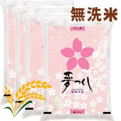 ＜令和7年産＞福岡県産ブランド米「夢つくし」無洗米　計20kg(5kg×4袋)【米 ブランド米 ブランド 白米 無洗米 夢つくし 福岡県産 グルメ 福岡県 筑前町 CE018】【価格改定】