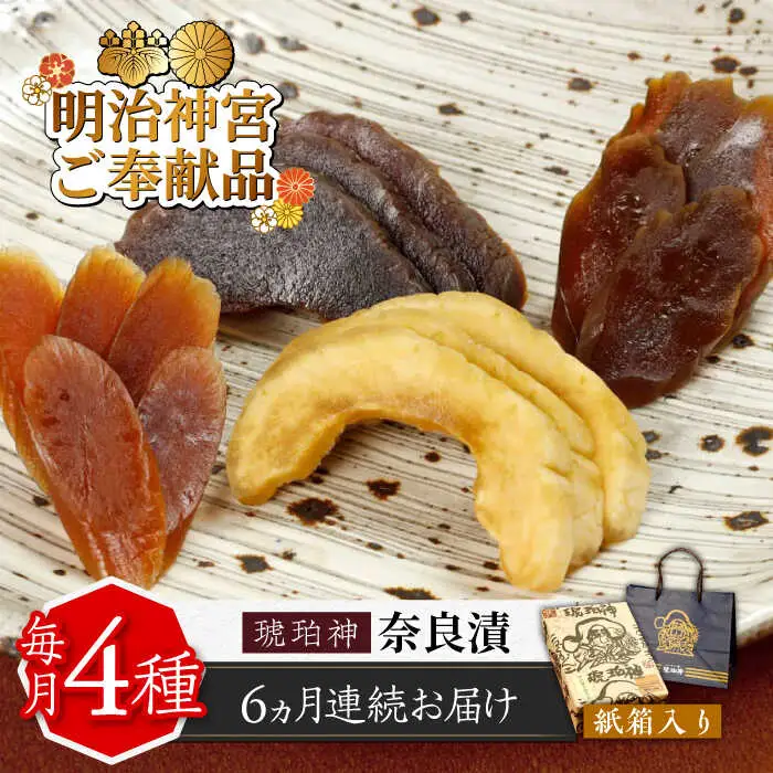 【全6回定期便】奈良漬 「琥珀漬」730g 紙箱入り  [ABAE038]