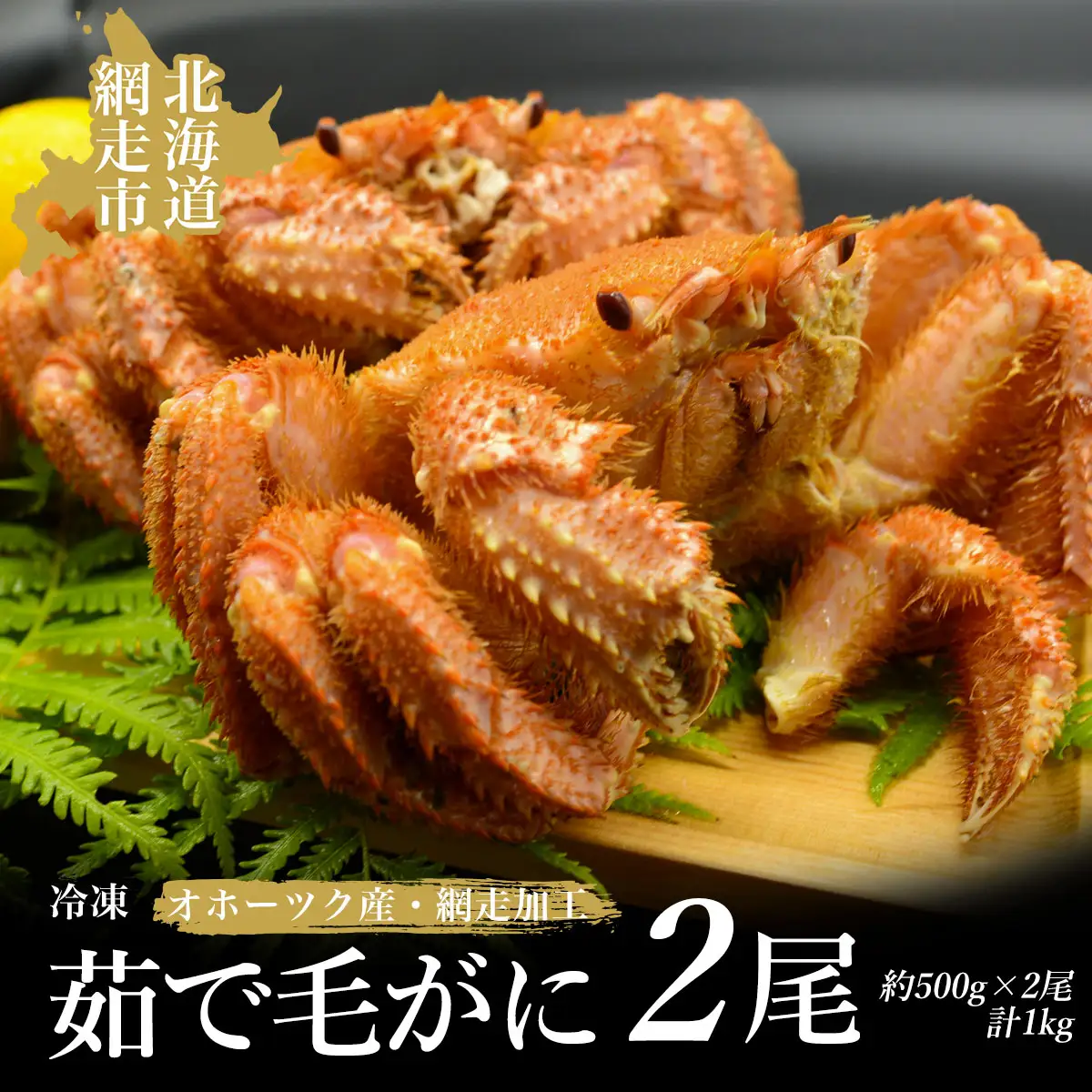 ＜オホーツク産＞茹で毛がに（冷凍）2尾（網走加工） ABAO2101