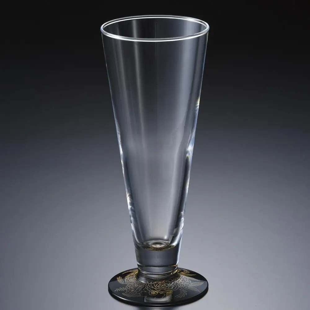 ぬりもん de Verre ピルスナーグラス 蒔絵 ボタニカル 金
