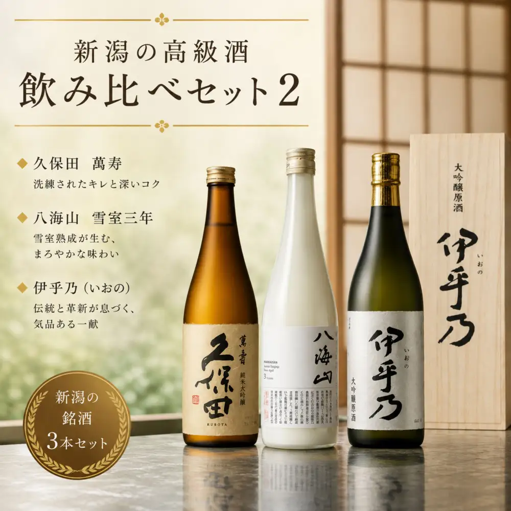 新潟の高級酒飲み比べセット2(720ml×3本)