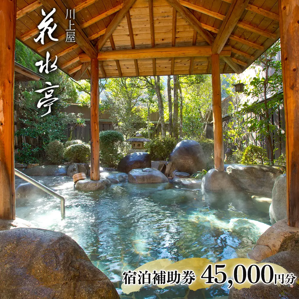 下呂温泉 【川上屋 花水亭】宿泊補助券（45,000円分）【a023-3】