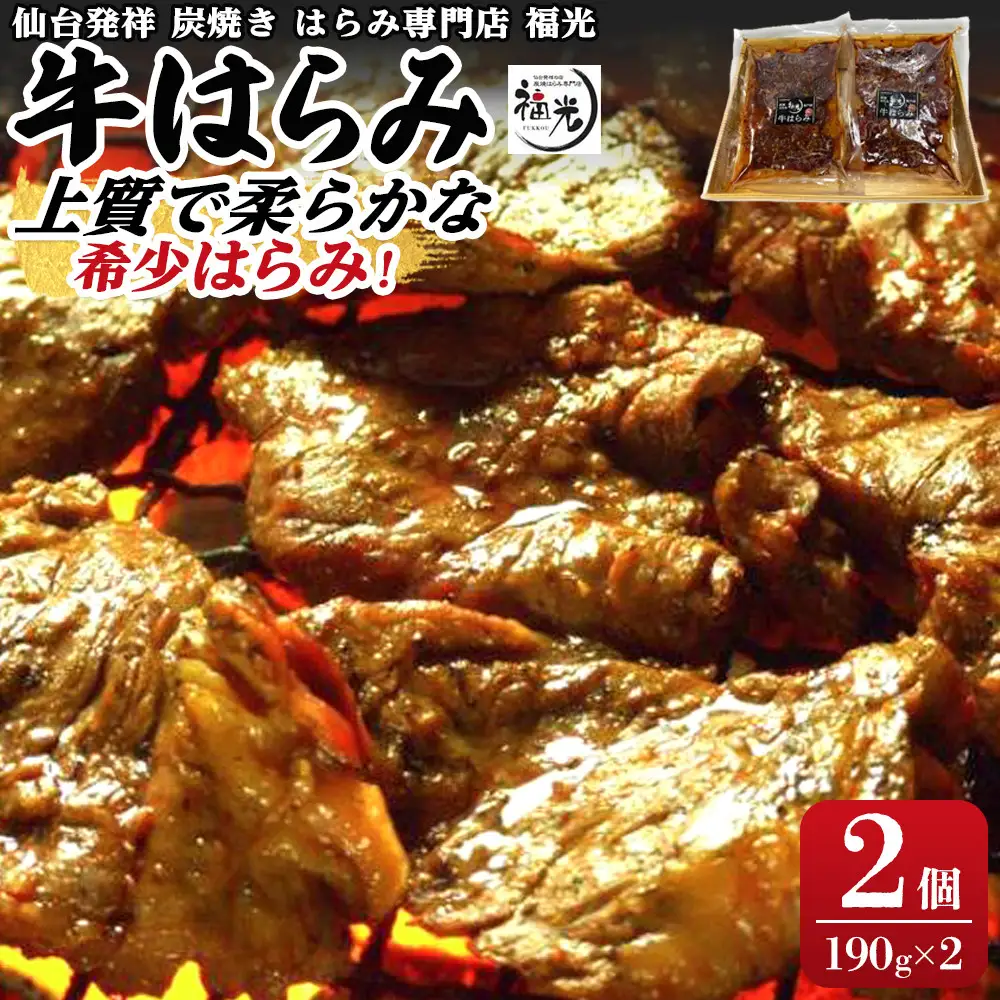 仙台発祥炭焼きはらみ専門店　福光の牛はらみ190g×2個