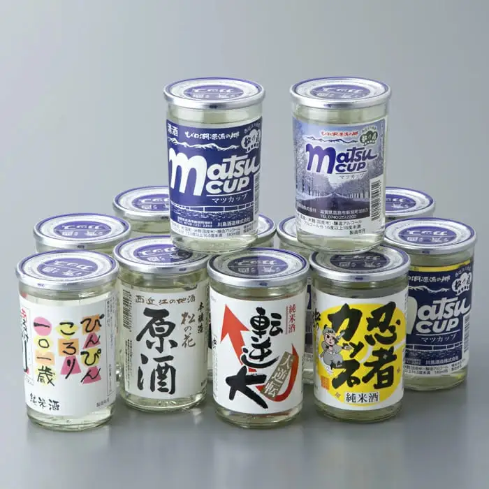 【I-940】川島酒造　松の花 カップ酒180ml12本【高島屋選定品】