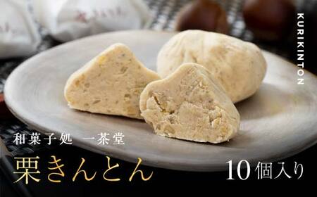 新栗 和菓子処一茶堂 中津川栗きんとん 10個入り F4N-0831