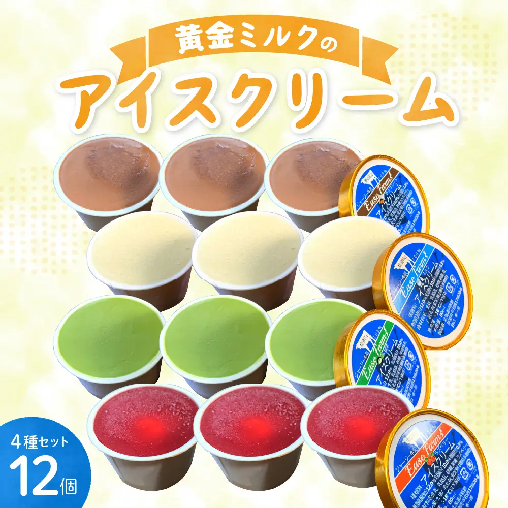 ジャージー 牛乳 を 使った アイスクリーム 4種 12個 セット ラズベリー ミルク 抹茶 チョコ お取り寄せ ご当地 冷凍便 送料無料 北海道 十勝 芽室町me058-001c
