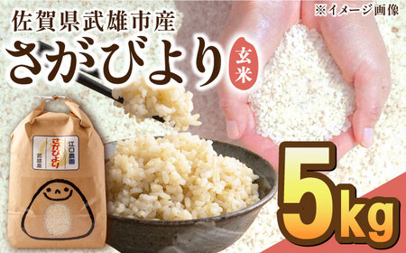 【先行予約】【10月下旬以降順次発送】＜15年連続特A評価＞令和6年産 さがびより 玄米 5kg /江口農園[UBF010] 玄米 米 お米 佐賀県産 特A