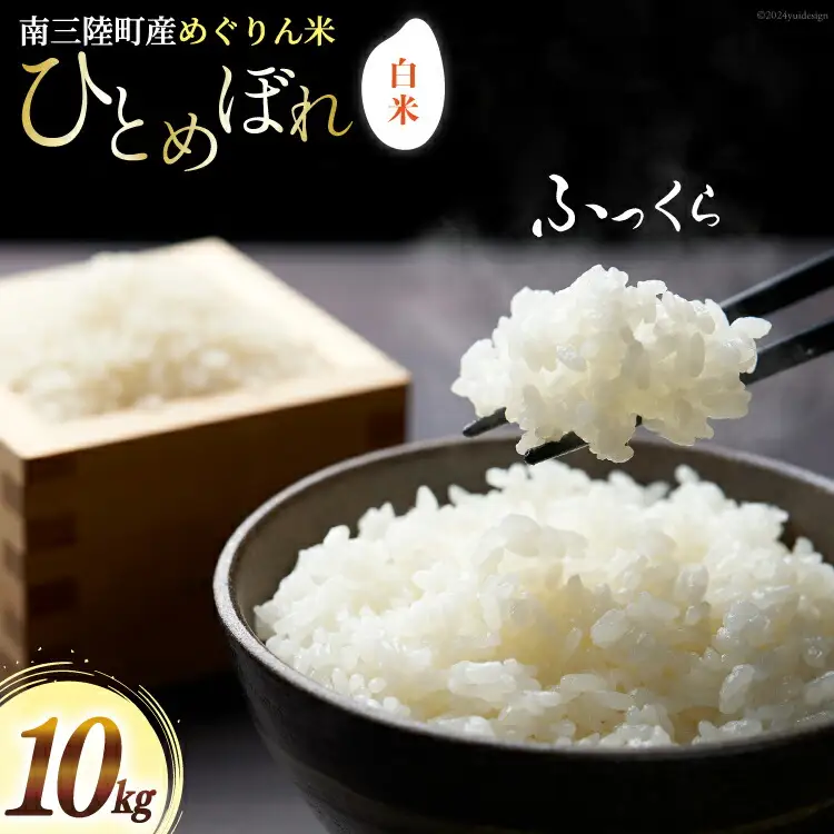 米 南三陸町産 ひとめぼれ めぐりん米 白米 10kg