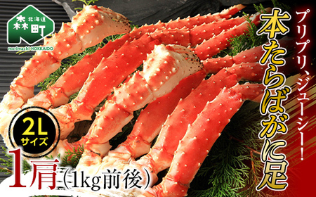 本たらばがに足 1肩 1kg前後 2Lサイズ ＜ワイエスフーズ＞ かに カニ 蟹 ガニ がに 森町 ふるさと納税 北海道 タラバガニ mr1-0427
