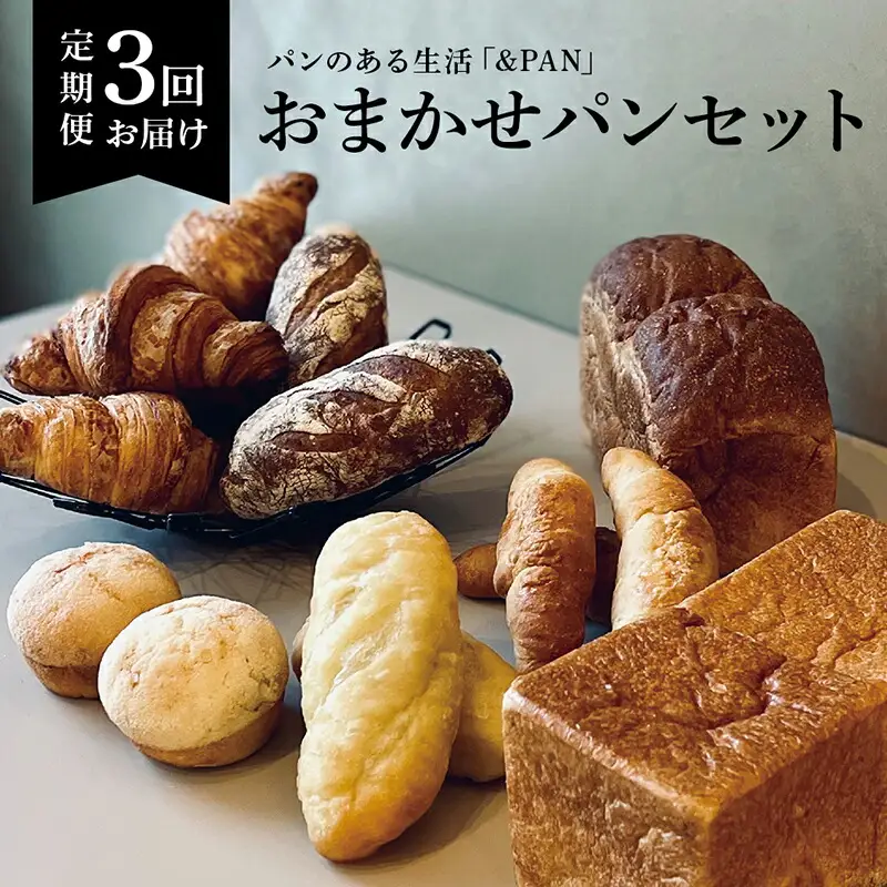 【定期便全3回】＆PAN　こだわりのパン詰め合わせセット