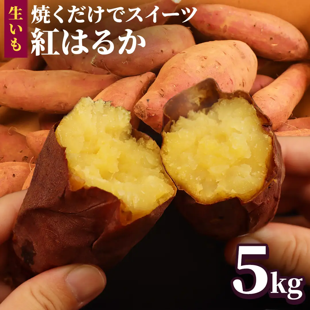 さつまいも 【 紅はるか 】 5kg ( 箱込 ) 
