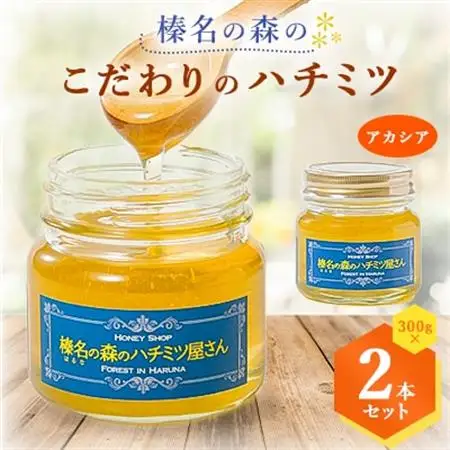 榛名の森の こだわりのハチミツ!【アカシア】1本300g×2本セット!!_調味料 はちみつ  ハチミツ 蜂蜜_【1294020】