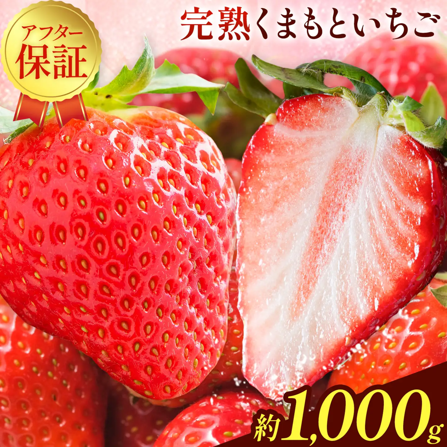 先行予約 熊本県産 いちご ゆうべに 約1000g（約250g×4パック）