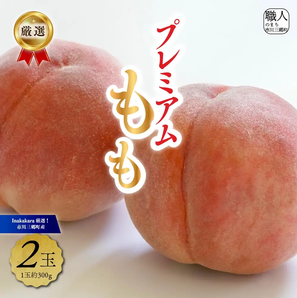 【市川三郷町産】プレミアム 桃2玉　【2027年発送】！Inakakara[5839-2017]