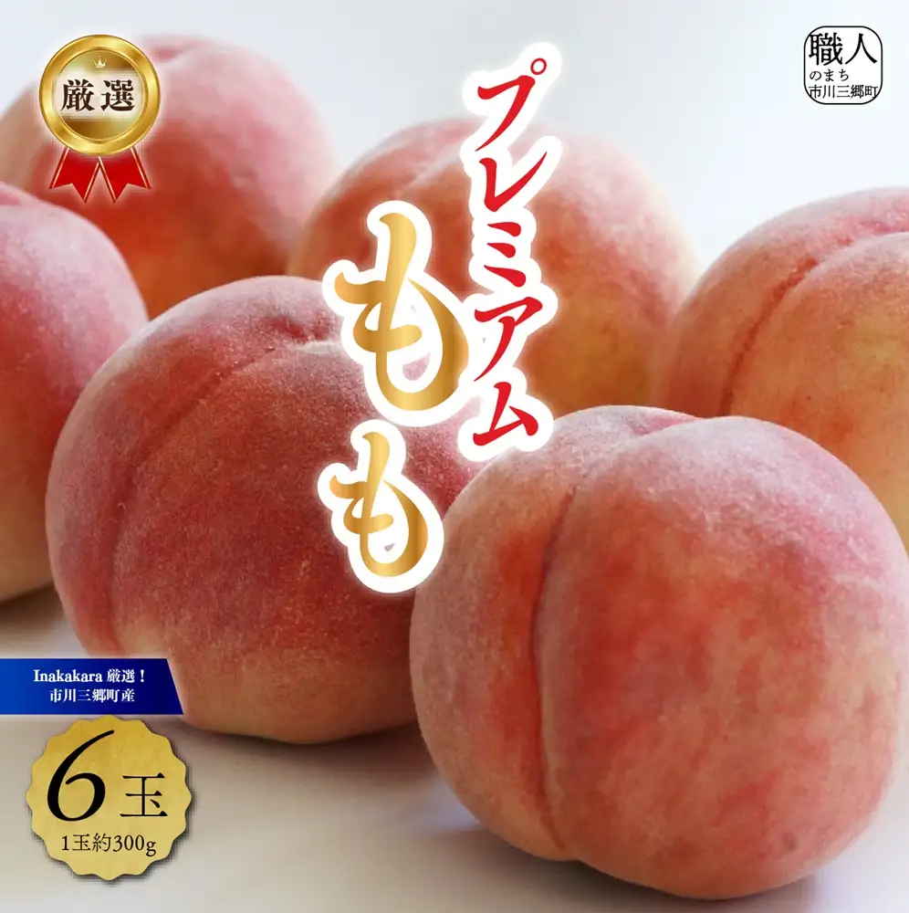 【市川三郷町産】プレミアム 桃6玉　【2027年7月中旬から発送】！Inakakara[5839-2019]