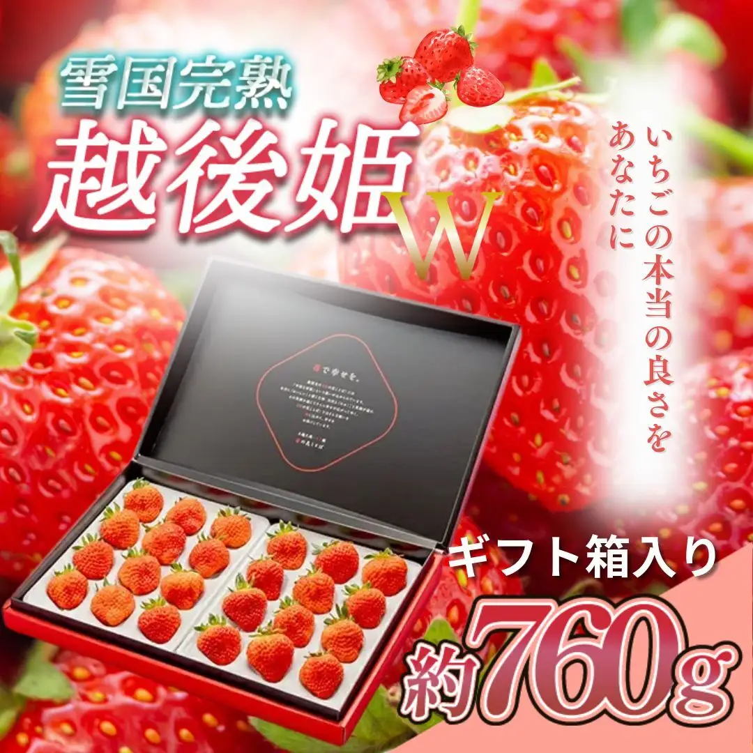 【先行予約】越後姫 いちご ダブル約760g 越後姫 苺の花ことば