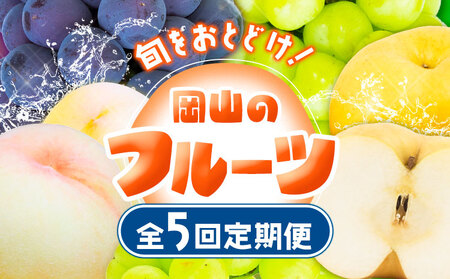 【先行予約】フルーツ定期便 全5回コース 桃 マスカット 梨 【配送不可地域あり】