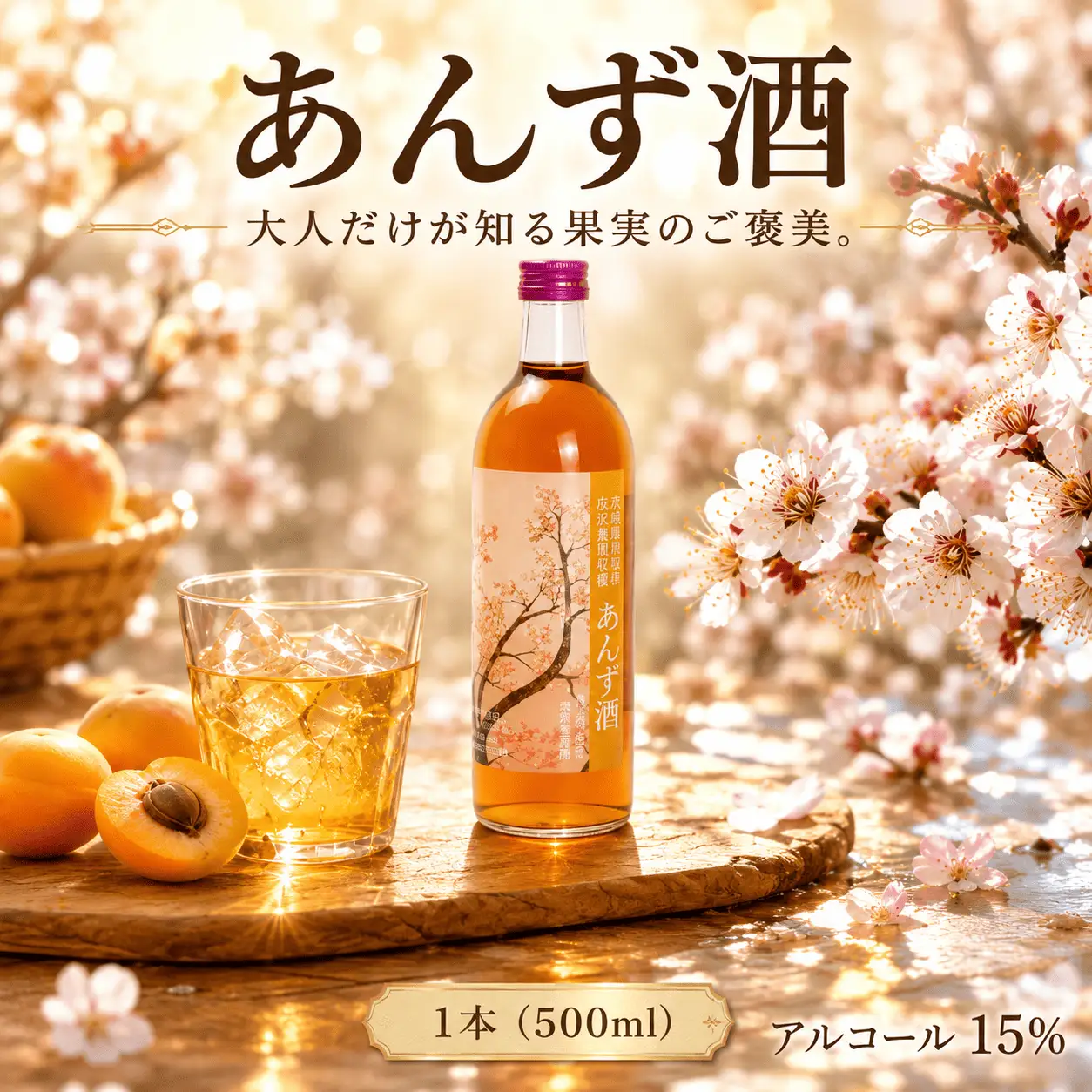 【 特選 】 あんず酒 アルコール 15％ （ 500ml × 1本 ）