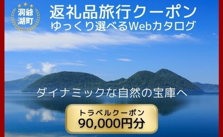 北海道ツアー 洞爺湖温泉 後から選べる旅行Webカタログで使える！ 旅行クーポン（90,000円分） 旅行券 宿泊券 飲食券 体験サービス券 北海道 ふるさと納税 洞爺湖 観光 温泉 絶景