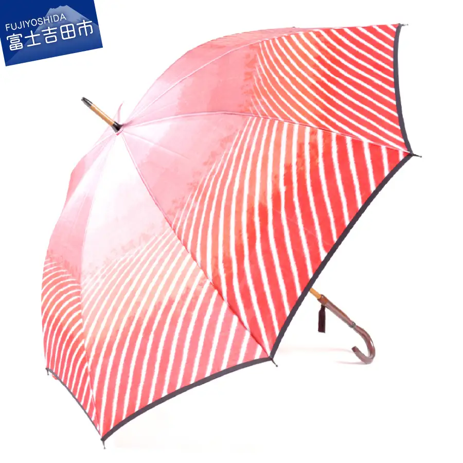 高級雨傘【赤富士】 雨長傘 レディース オシャレ 8本骨