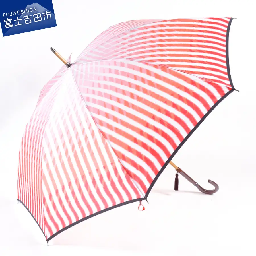 高級雨傘【赤富士と水】 