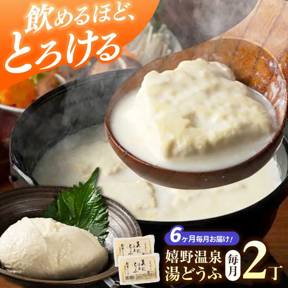 【定期便】 嬉野温泉湯どうふ2丁セット NBT105 湯豆腐 温泉湯豆腐 全6回