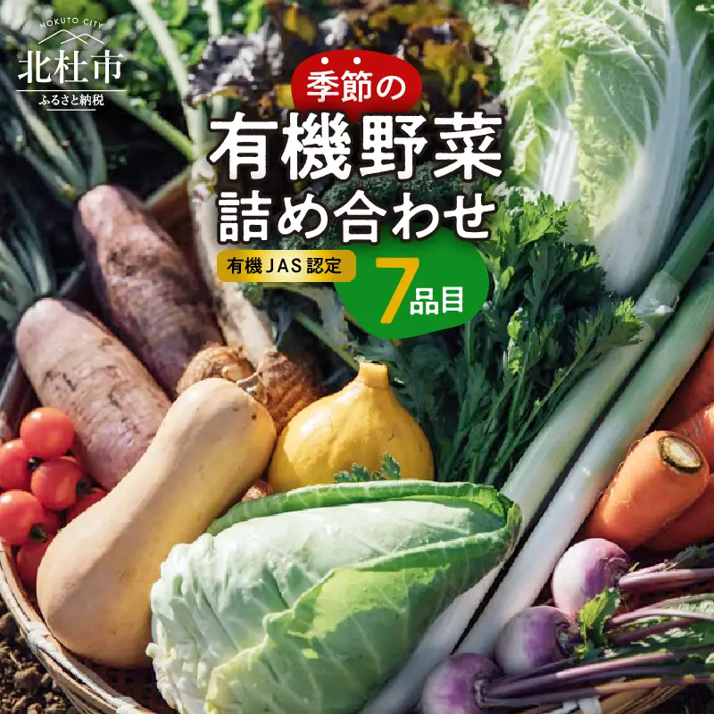 【有機ＪＡＳ認定】季節の有機野菜詰め合わせボックス　山梨県・北杜市 [h278]