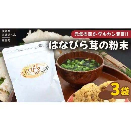 花びらたけ 粉末 3袋 セット（各 50g ） （茨城県共通返礼品：城里町）