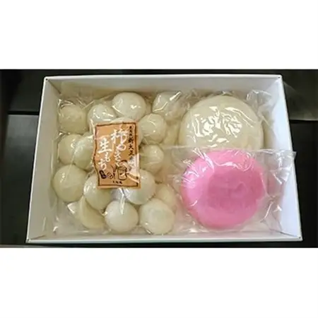 正月用お鏡餅5合紅白　丸もち1Kg_ 餅 穀物加工品 もち モチ_【1056042】
