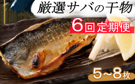 【６回定期便】ナカイチ海産！サバの干物５～８枚 _ 室戸産 国産 6回 定期便 干物 おかず 鯖 さば 冷凍 小分け 頒布会