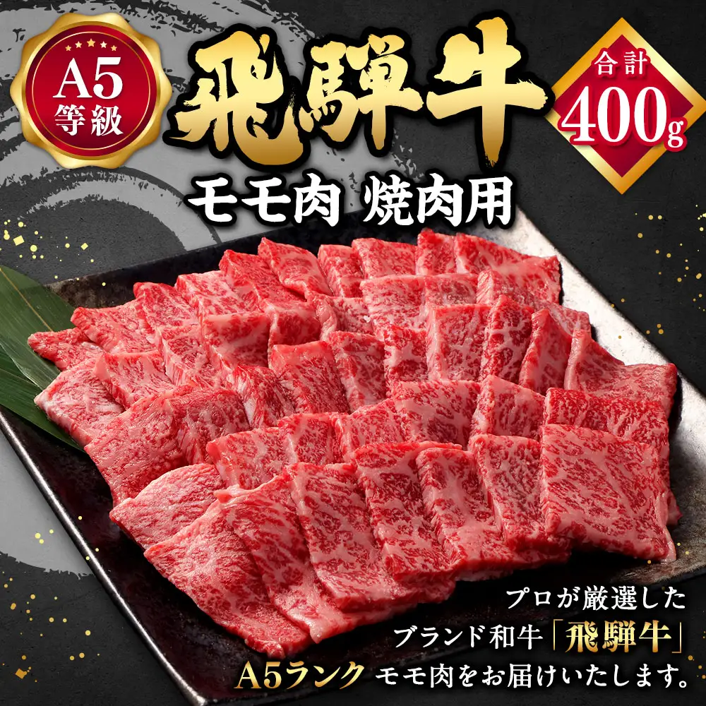 飛騨牛 A5 等級 焼肉 用 400g（ モモ肉 ）