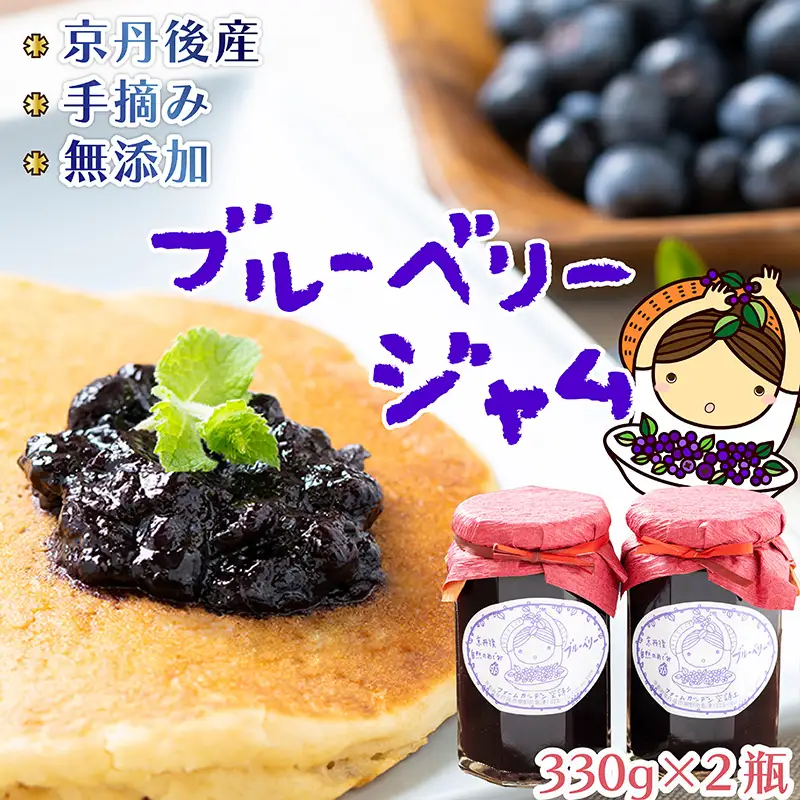 【無添加ジャム】ブルーベリージャム330g×2瓶セット