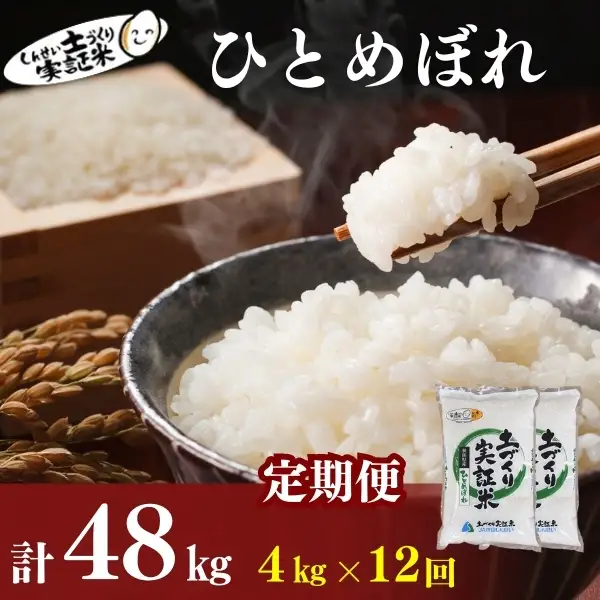 先行予約【12ヵ月定期便】ひとめぼれ 4kg 白米 令和8年産 ひとめぼれ