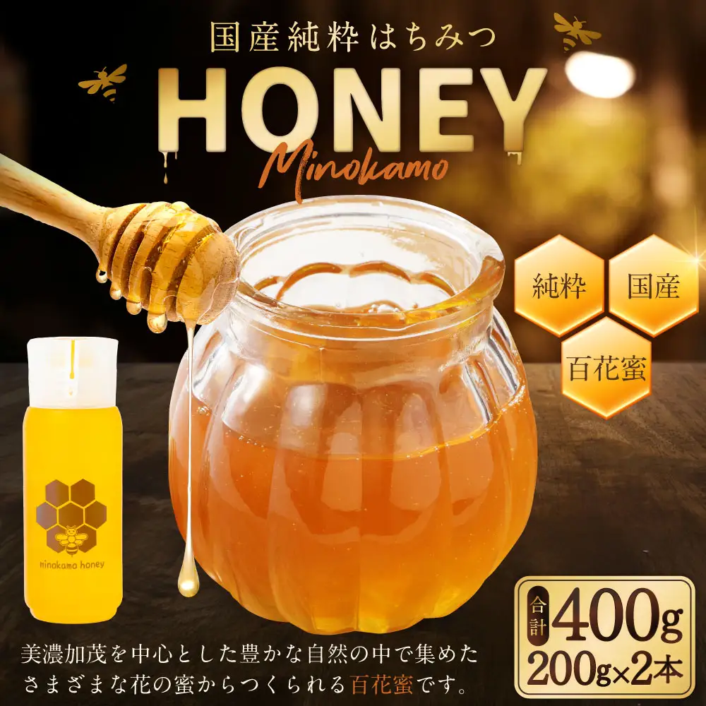 MINOKAMO HONEY はちみつ 2本（200g×2）