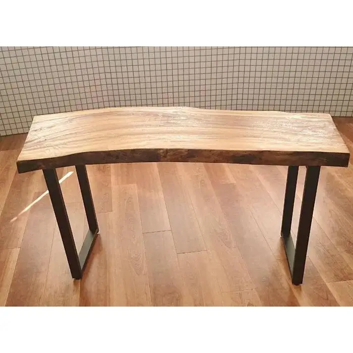 くすのき　ウッドテーブル（幅：約150cm、奥行：約45cm、高さ：約76cm）日本製　国産　天然木　一枚板