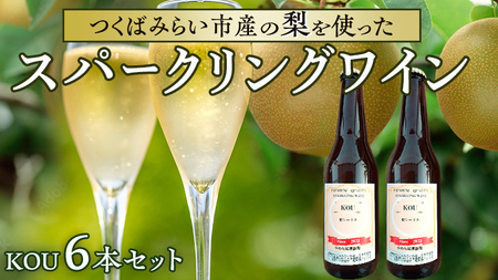 つくばみらい市産の 梨 を使った スパークリングワイン 「KOU」6本入