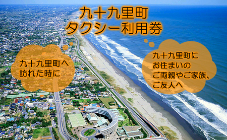 タクシー利用券 九十九里町 観光・通院 タクシー利用券【500円×6枚 計3,000円分】