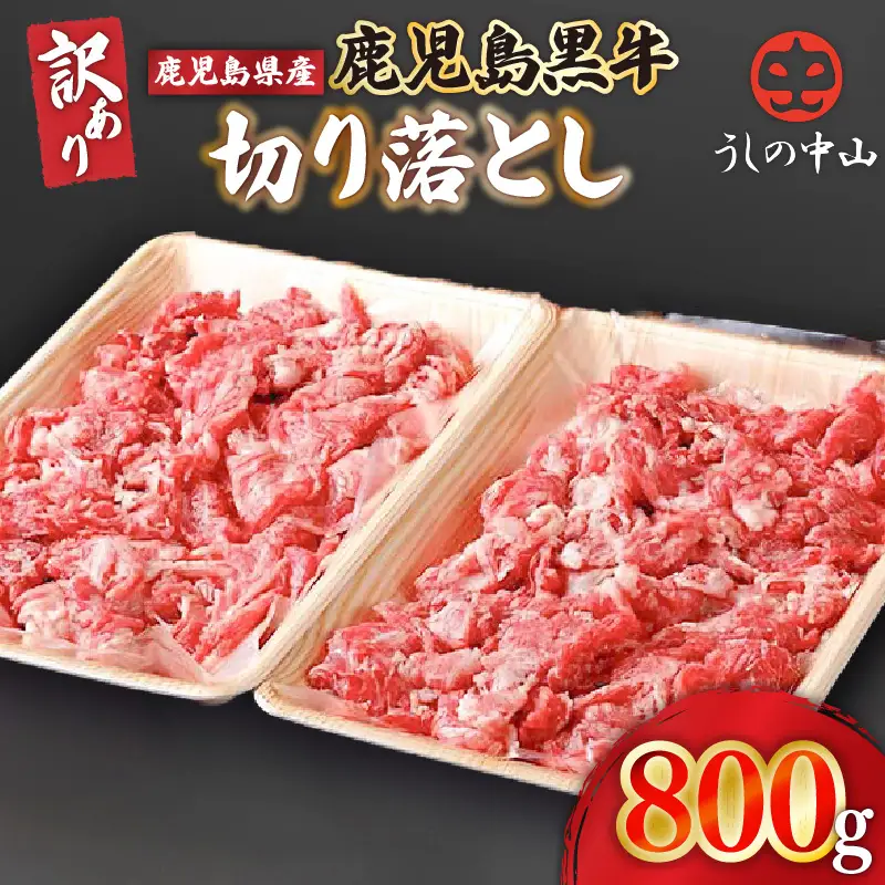 2232-1 【訳あり】うしの中山 黒毛和牛 切り落とし 800g KN050-031 肉 牛 和牛