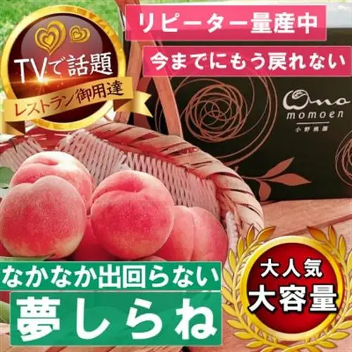 2027年発送先行受付【全国桃グランプリ金賞夢しらね】滅多にお目にかかれない5年連続TV出演ブランド【配送不可地域：離島・北海道・沖縄県・中国・四国・九州】【1465306】