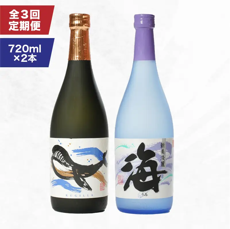 2157 【定期3回】人気焼酎！海＆くじらのボトル720mlセット（計6本） KN043-T01 酒 焼酎