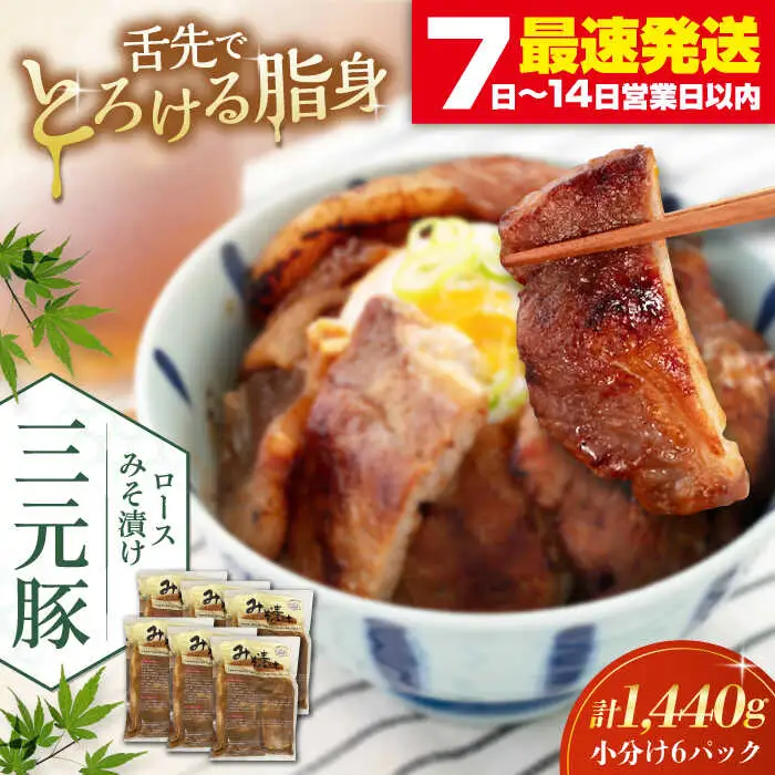 平田牧場 ロース みそ漬け 18枚 (3枚×6P)  ロース 豚肉 味噌漬 小分け [AJAP013]