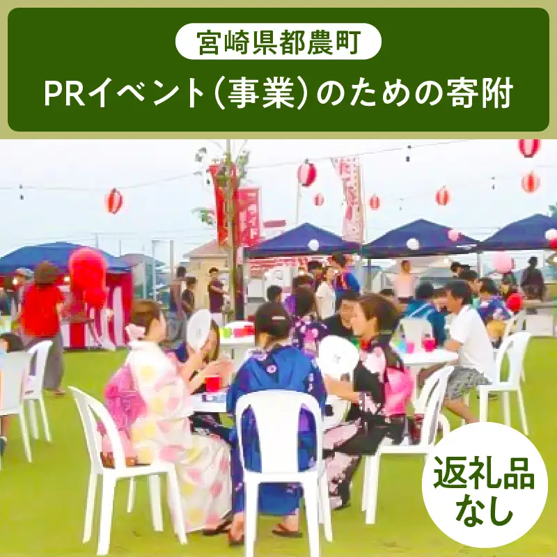 ≪返礼品なし≫宮崎県都農町のPRイベント(事業)のための寄附【1口 100,000円】T000-004-12